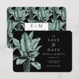 Tropisch Monstera slaat de datum op Save The Date