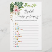 Tropisch monstera vrijgezellenfeest emoji pictiona (Voorkant)