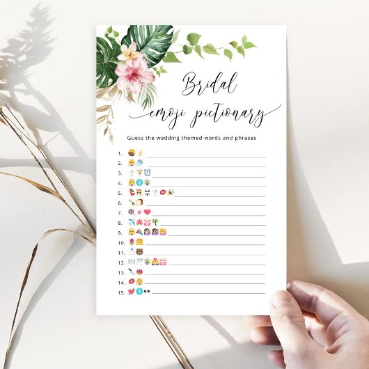 Tropisch monstera vrijgezellenfeest emoji pictiona