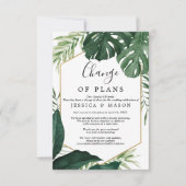 Tropisch Monstera Wedding stelt aankondiging uit (Voorkant)