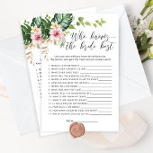 Tropisch monstera Who kent het beste spel van de b