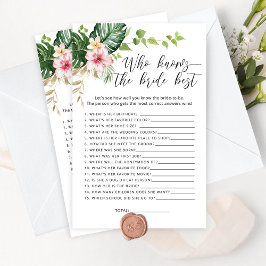 Tropisch monstera Who kent het beste spel van de b