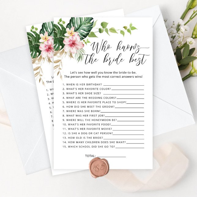 Tropisch monstera Who kent het beste spel van de b (Creator heeft geüpload)