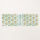 Tropisch Mooie Ananas Patroon + Aangepaste Tekst Yogamat (Achterkant (horizontaal))