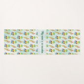 Tropisch Mooie Ananas Patroon + Aangepaste Tekst Yogamat (Voorkant (horizontaal))