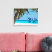 Tropisch mooie strandscène Zeeen de Dag Canvas Afdruk (Insitu (Woonkamer))