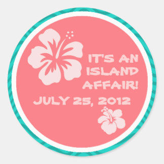 Tropisch motief met Hibiscus Stickers