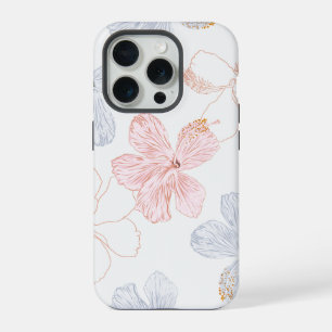 Tropisch naadloos bloempatroon iPhone 15 pro case