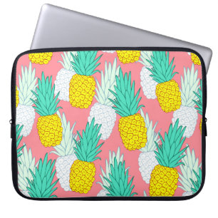 Tropisch naadloos patroon met exotische anananasse laptop sleeve