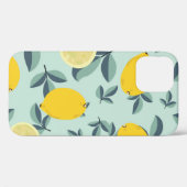 Tropisch naadloos patroon met gele citroenen Case-Mate iPhone case (Achterkant (horizontaal))