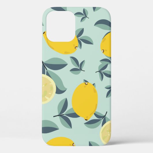 Tropisch naadloos patroon met gele citroenen Case-Mate iPhone case (Achterkant)