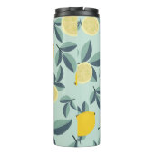 Tropisch naadloos patroon met gele citroenen thermosbeker (Achterkant)