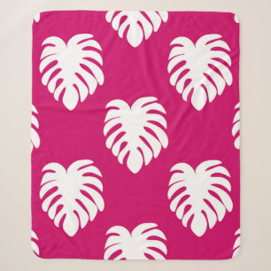 Tropisch naadloos patroon met monstera. art. sherpa deken