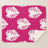 Tropisch naadloos patroon met monstera. art. sherpa deken (Voorkant (horizontaal))