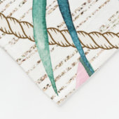 Tropisch naadloos patroon met orchideeën bladeren  fleece deken (Hoek)