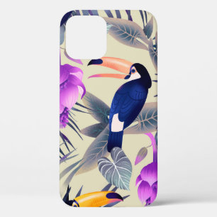 Tropisch naadloos patroon met toucans, monster, p Case-Mate iPhone case