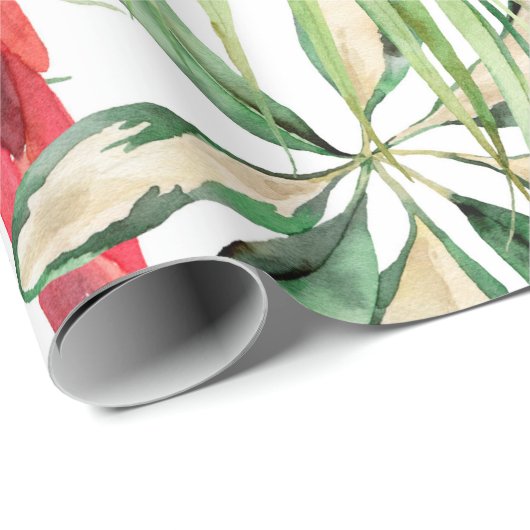 tropisch naadloos patroon van waterverf met papega cadeaupapier (Rol Hoek)