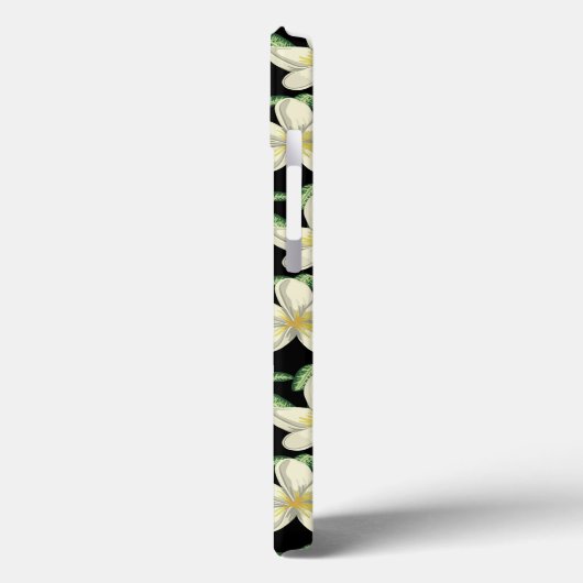 Tropisch naadloos patroon witte bloemen groen blad Case-Mate iPhone case (Achterkant / Links)