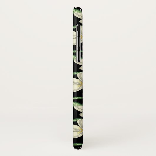 Tropisch naadloos patroon witte bloemen groen blad Case-Mate iPhone case (Achterkant/links)
