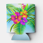 Tropisch naadloos patroonpatroon in Hawaiian Blikjeskoeler (Achterkant)