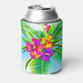 Tropisch naadloos patroonpatroon in Hawaiian Blikjeskoeler (Blikje Achterkant)