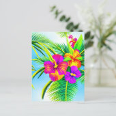 Tropisch naadloos patroonpatroon in Hawaiian Briefkaart (Staand voorkant)