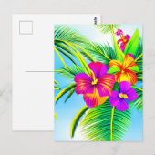 Tropisch naadloos patroonpatroon in Hawaiian Briefkaart (Voorkant / Achterkant)