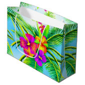 Tropisch naadloos patroonpatroon in Hawaiian Groot Cadeauzakje (Voorkant Gekanteld)