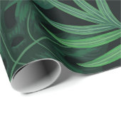 Tropisch nachtgroen naadloos patroon cadeaupapier (Rol Hoek)