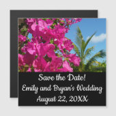 Tropisch natuurtafereel met bougainvillea en palmb (Voorkant / Achterkant)