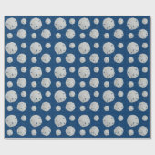 Tropisch Navy Blau Zanddollar Cadeaupapier (Vlak)