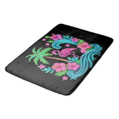 Tropisch Neon Flamingo Badmat (Gekanteld)