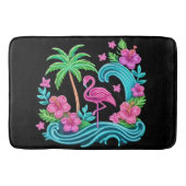 Tropisch Neon Flamingo Badmat (Voorkant)