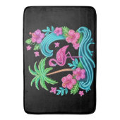 Tropisch Neon Flamingo Badmat (Voorkant Verticaal)