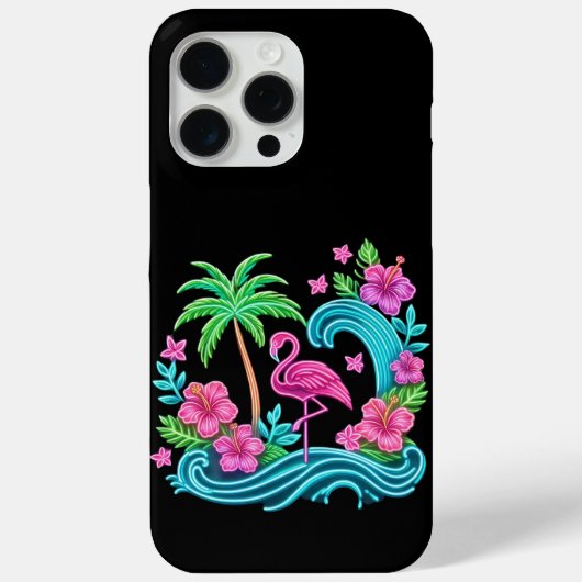 Tropisch Neon Flamingo Case-Mate iPhone Case (Achterkant)