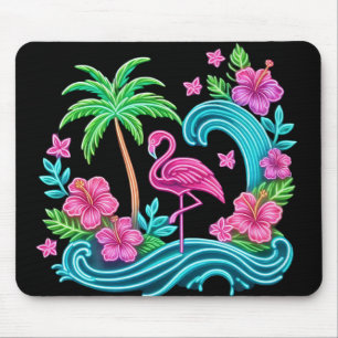 Tropisch Neon Flamingo Muismat