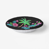 Tropisch Neon Flamingo Papieren Kommen (Gebogen)