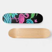 Tropisch Neon Flamingo Persoonlijk Skateboard (Horizontaal)