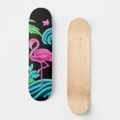 Tropisch Neon Flamingo Persoonlijk Skateboard (Voorkant)
