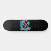 Tropisch Neon Flamingo Persoonlijk Skateboard (Horizontaal)