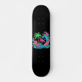 Tropisch Neon Flamingo Persoonlijk Skateboard (Voorkant)