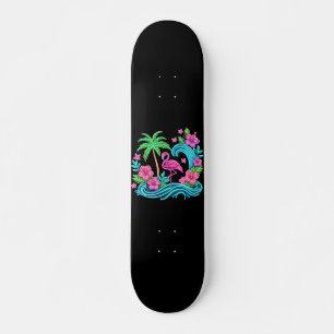 Tropisch Neon Flamingo Persoonlijk Skateboard