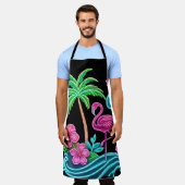 Tropisch Neon Flamingo Schort (Gedragen)