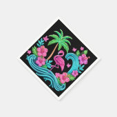 Tropisch Neon Flamingo Servet (Hoek)