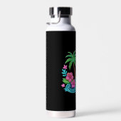Tropisch Neon Flamingo Waterfles (Rechts)