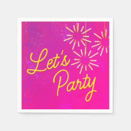 Tropisch Neon Miami Bachelorette Feest Servet