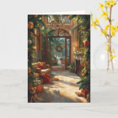 Tropisch nieuwjaar welkom kaart (Gele Bloem)