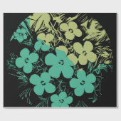 Tropisch Night Bloom Wrapping Paper Cadeaupapier (Vlak)