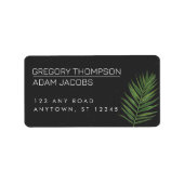 Tropisch Night Modern Minimalist Weddenschap Etiket (Voorkant)