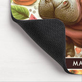  tropisch nijlpaardpatroon muismat (Hoek)